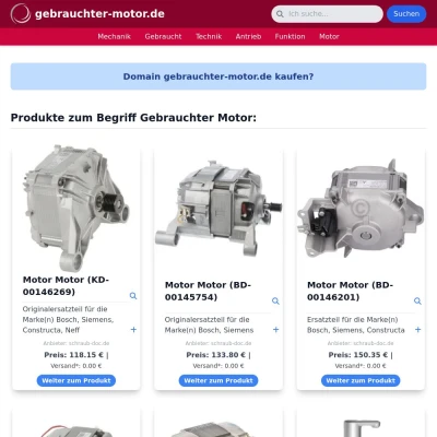 Screenshot gebrauchter-motor.de