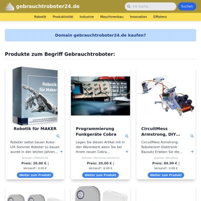 Screenshot gebrauchtroboter24.de
