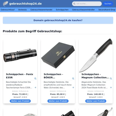 Screenshot gebrauchtshop24.de