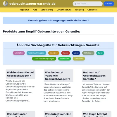 Screenshot gebrauchtwagen-garantie.de