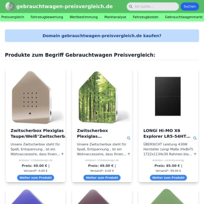 Screenshot gebrauchtwagen-preisvergleich.de