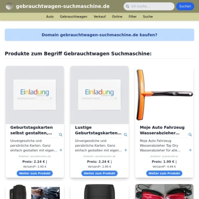 Screenshot gebrauchtwagen-suchmaschine.de