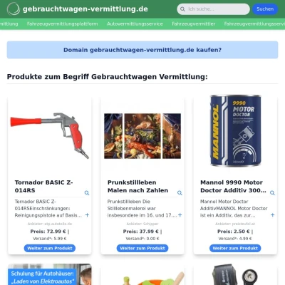 Screenshot gebrauchtwagen-vermittlung.de