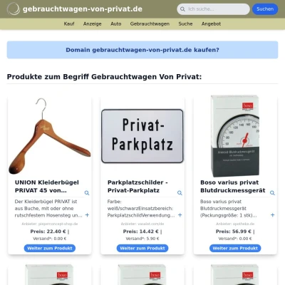 Screenshot gebrauchtwagen-von-privat.de