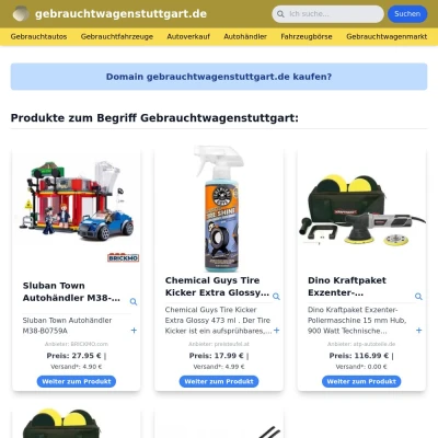 Screenshot gebrauchtwagenstuttgart.de