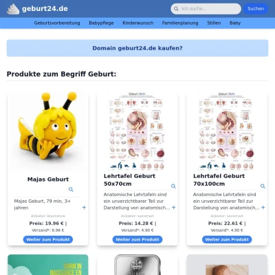 Screenshot geburt24.de