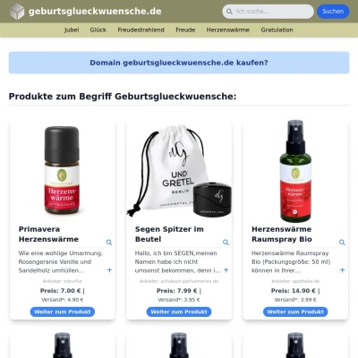 Screenshot geburtsglueckwuensche.de