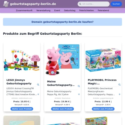 Screenshot geburtstagsparty-berlin.de
