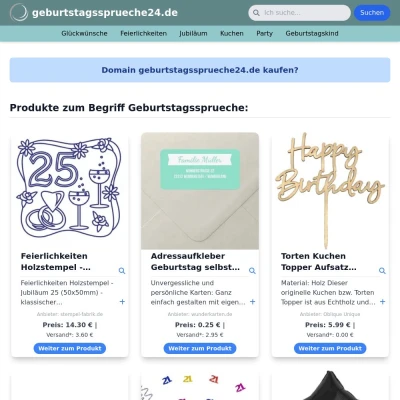 Screenshot geburtstagssprueche24.de