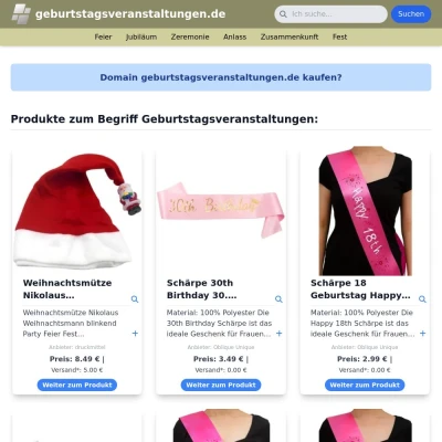Screenshot geburtstagsveranstaltungen.de