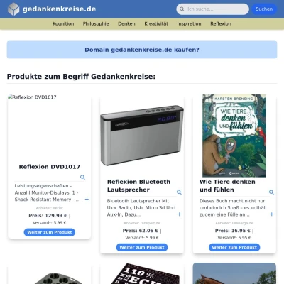 Screenshot gedankenkreise.de