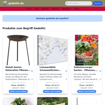 Screenshot gedeiht.de