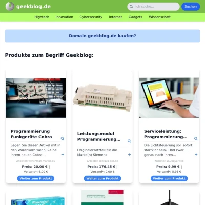 Screenshot geekblog.de