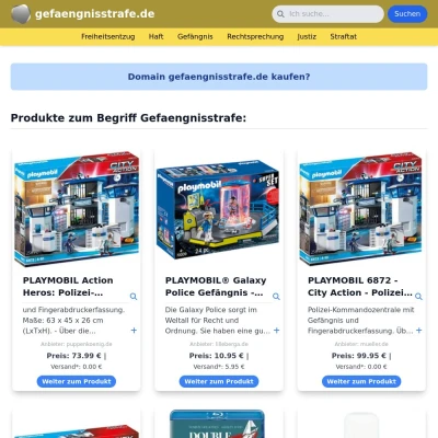 Screenshot gefaengnisstrafe.de