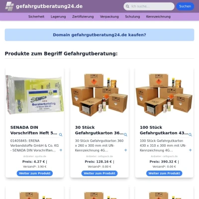 Screenshot gefahrgutberatung24.de