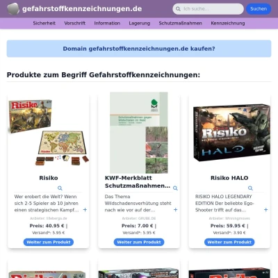 Screenshot gefahrstoffkennzeichnungen.de