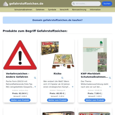 Screenshot gefahrstoffzeichen.de