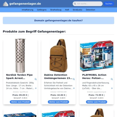 Screenshot gefangenenlager.de