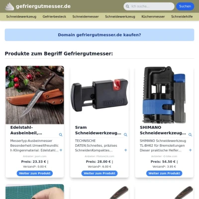 Screenshot gefriergutmesser.de