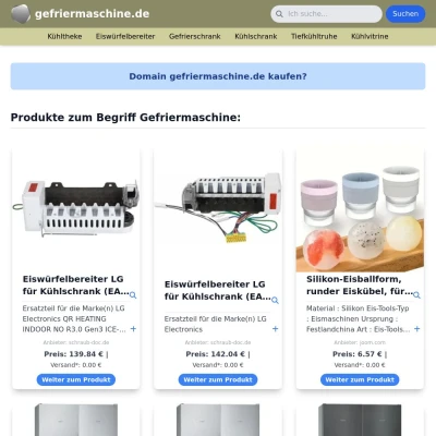 Screenshot gefriermaschine.de