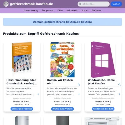 Screenshot gefrierschrank-kaufen.de