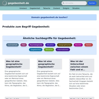 Screenshot gegebenheit.de