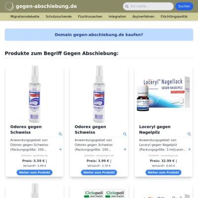 Screenshot gegen-abschiebung.de