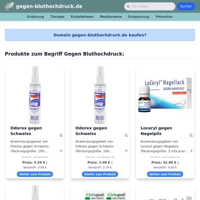 Screenshot gegen-bluthochdruck.de
