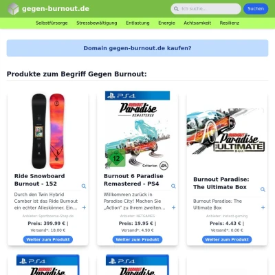 Screenshot gegen-burnout.de