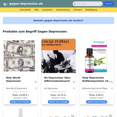 Screenshot gegen-depression.de