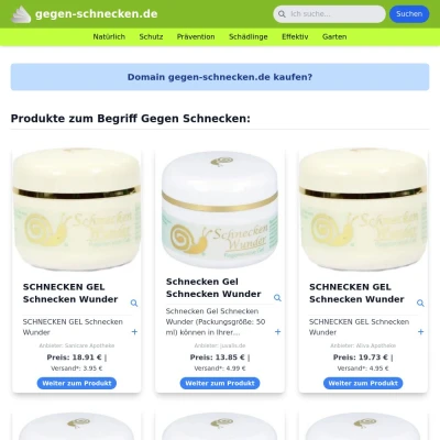 Screenshot gegen-schnecken.de