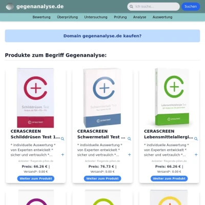 Screenshot gegenanalyse.de