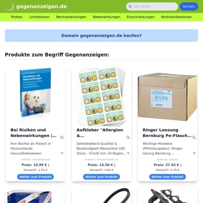 Screenshot gegenanzeigen.de