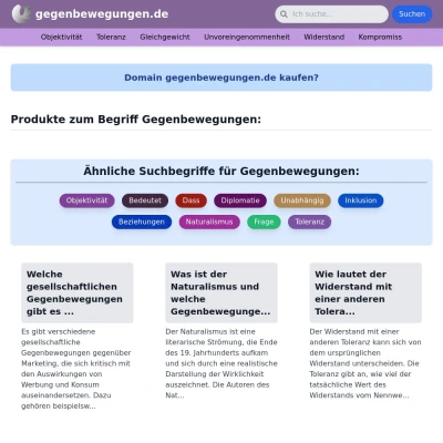 Screenshot gegenbewegungen.de