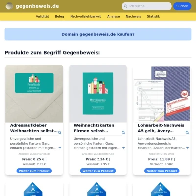 Screenshot gegenbeweis.de
