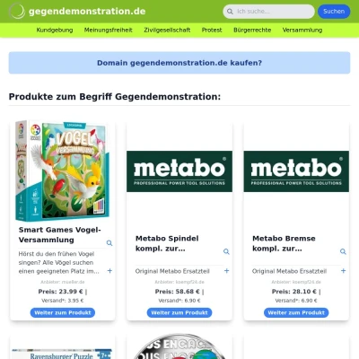 Screenshot gegendemonstration.de