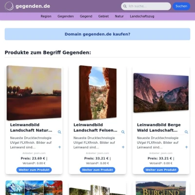 Screenshot gegenden.de