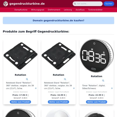 Screenshot gegendruckturbine.de