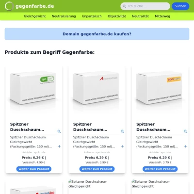 Screenshot gegenfarbe.de