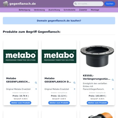 Screenshot gegenflansch.de