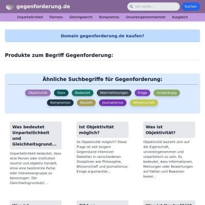 Screenshot gegenforderung.de