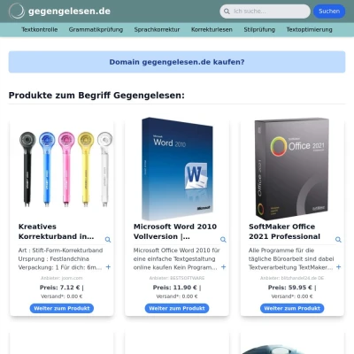 Screenshot gegengelesen.de