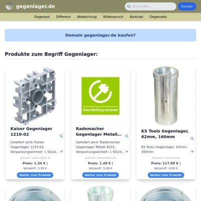 Screenshot gegenlager.de