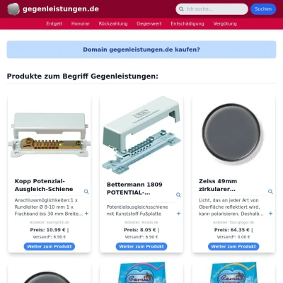Screenshot gegenleistungen.de