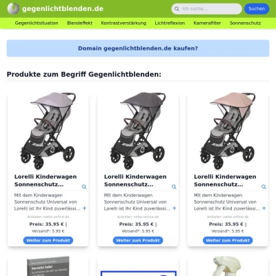 Screenshot gegenlichtblenden.de