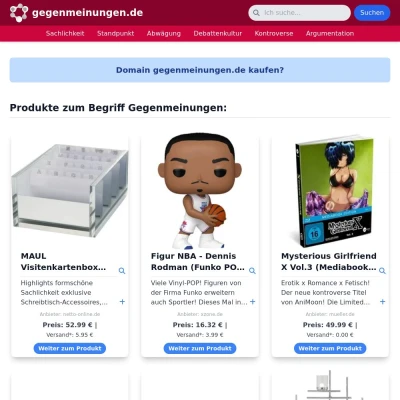 Screenshot gegenmeinungen.de