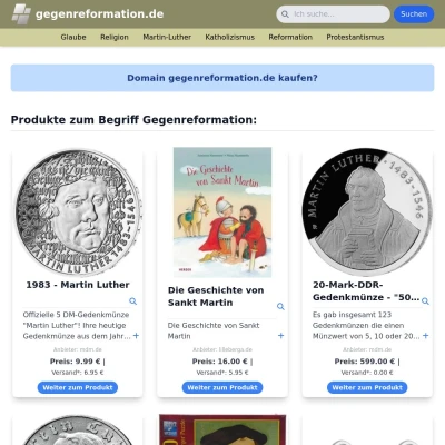 Screenshot gegenreformation.de