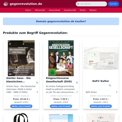 Screenshot gegenrevolution.de