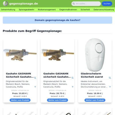Screenshot gegenspionage.de