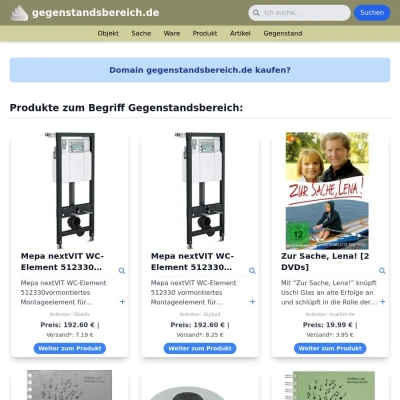 Screenshot gegenstandsbereich.de